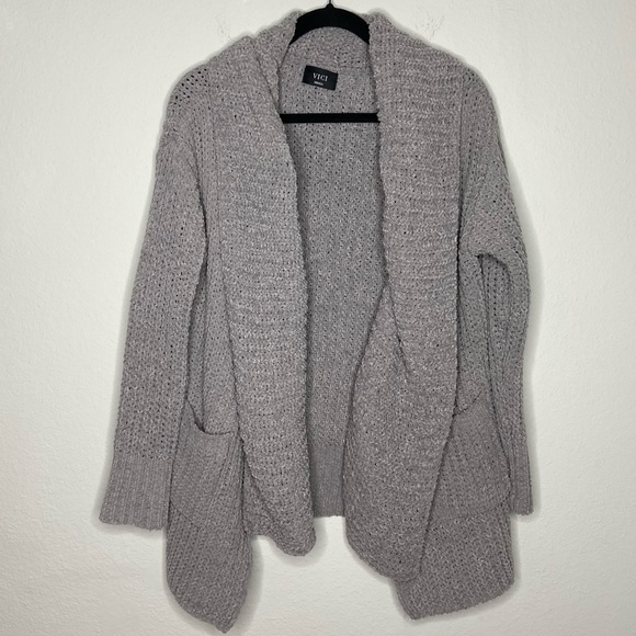 Vici Chenile Open Front Oversized Cardigan Sweater - Picture 8 of 9